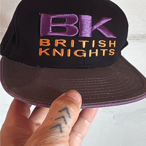 Vintage British Knights BK Snapback Hat – Purple/Orange Logo 80’s/90’s - Picture 1 of 5
